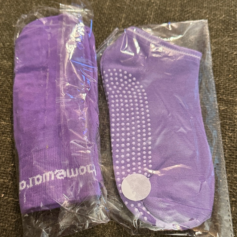 Purple Non-Slip Socks